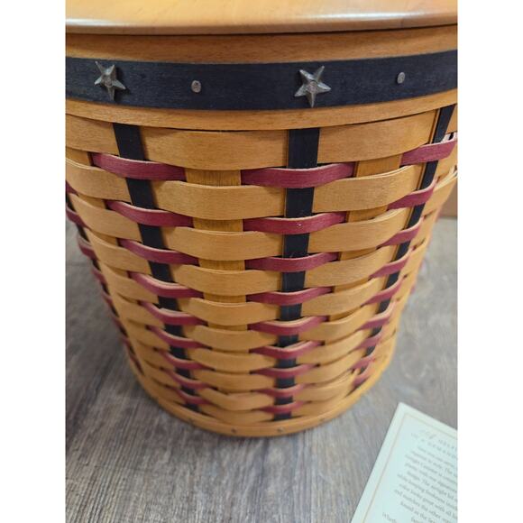 Longaberger 2004 Proudly American Serving Solutions Basket Lidded Ice Bucket - Picture 4 of 9